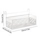 thumbnail image 3 of Organizador metálico de cestas colgantes para la mesilla | Hierro, negro o blanco, 13"x6,5"x4,7" | Caja multiusos montable para tabletas, libros, pequeños imprescindibles | Diseño Moderno y Robusto, 3 of 6