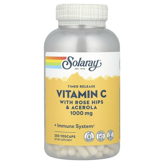 Solaray Vitamin C 1000mg Two Stage Time Release 250 Capsule