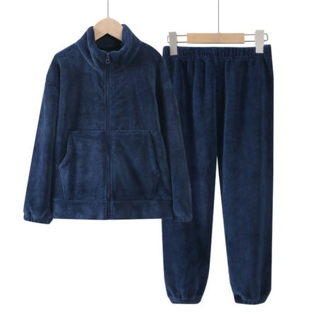 

KYAIGUO Parent-Child Flannel Pajamas Matching for Kids Toddler Baby Mom Dad Party Family Matching Pajamas Warm Soft Sleepwear Outfit