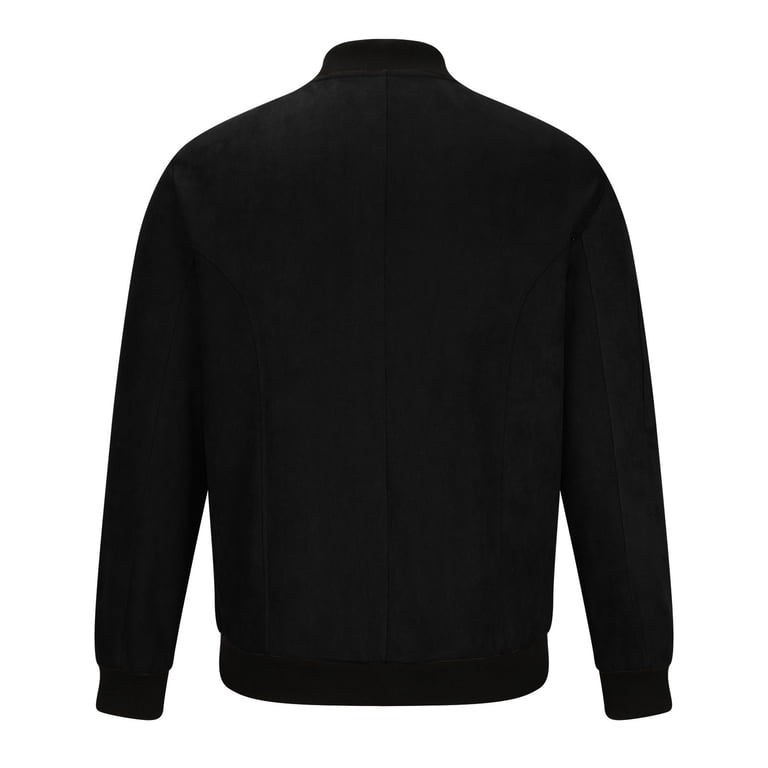 JUUYY Men's Casual Varsity Jacket Long Sleeve Button Down Cardigan