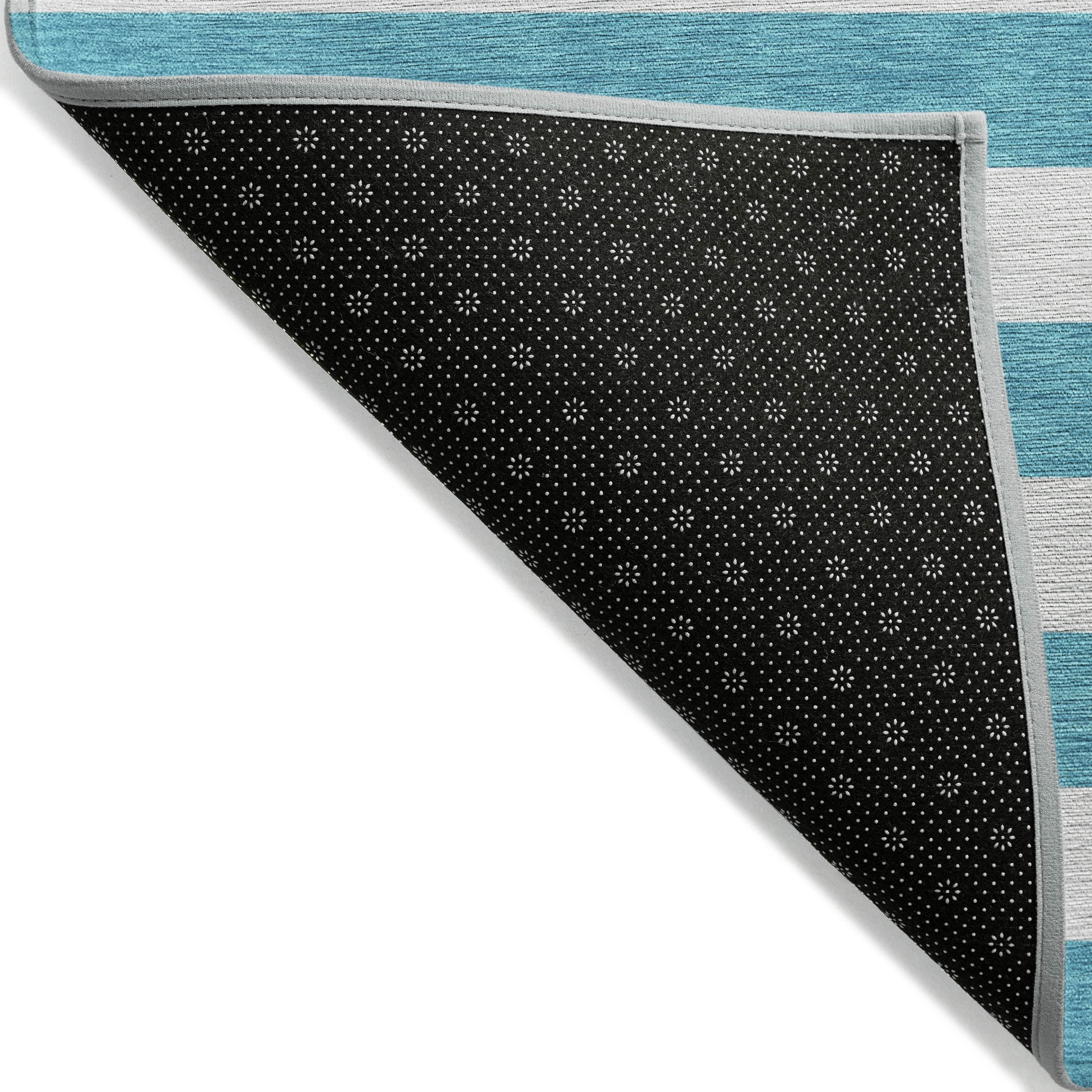Addison Rugs Chantille Indoor/Outdoor Transitional Stripes Teal Washable Rectangle Rug, 1'8" x 2'6"
