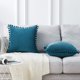 thumbnail image 3 of Dinheiro Topfinel 2er Set Samt Kissen mit Pompoms Einfarbig Weihnachten Kissenbezüge Dekorative Kissenhülle Kopfkissen Sitzkissen Dekokissen Couchkisen für Sofa Schlafzimmer Büro Auto 40X40cm Rosa, 3 of 7