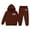 Coffee#9527, variant on BOOMNY Girls 2 Peice Sweatsuits Usa Flag Graphic Long Sleeve Hoodies Sweatpants Sets for Kids Warm Winter Thick Track Suits