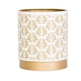 thumbnail image 2 of Boho Metal Waste Basket With Gold Base - White & Gold - 12"H x 10"W, 2 of 4