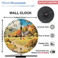 thumbnail image 2 of Wooden Wall Clock with Countryside Scenery Arabic Numerals for Artistic Home Decor, Battery Operated(AA Batteries Not Inclued), Silent Movement, Accurate Time, Size 9. 8in/25cm, 2 of 8