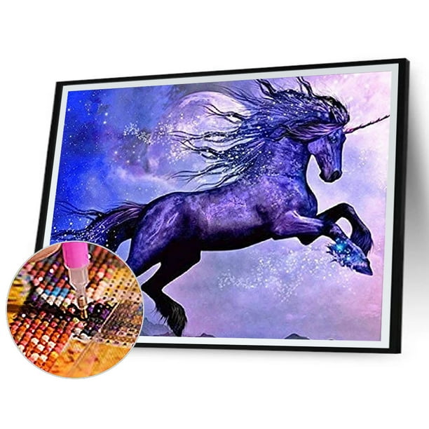 Cuadros Decorativos Unicornio 5D DIY Diamond Painting Kits Full Round Drill Wall Decor Rhinestone Art Tmvgtek embutido en tela