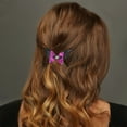 thumbnail image 2 of Unique Bargains 1 Pc Hair Clip Halloween Bat Wing Hair Clips for Women Black Purple, 2 of 5