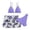 Purple, variant on OOOUM Girls 3 Piece Swimwear Adjustable Solid Triangle Bikini Set With Tropical Print Side Drawstring Swim Skirt Lightweight Quick Dry Vacation Bathing Suit Red 14-15 Years