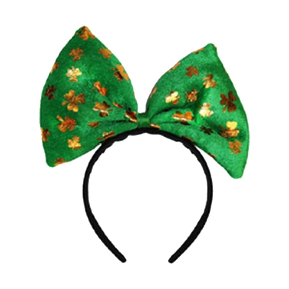 DJN St. Patrick's Day Hair Accessory Shamrock Headpiece Irish Festival Headband Brick Red A