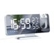thumbnail image 1 of Reloj digital Termómetro Higrómetro Reloj Proyector Radio Temperatura Medidor de humedad, Fondo blanco, Fuente blanca Vogacara EL001188-01B, 1 of 2