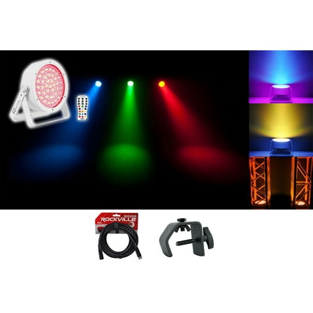 Chauvet DJ EZpar 64 RGBA Rechargeable White SlimPar Par Wash Light Cable Clamp