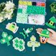 thumbnail image 3 of Kit de 8 juegos de cuentas de poni para hacer tú mismo: cuentas de plástico verdes de 8 mm para el Día de San Patricio. Kit para hacer llaveros., 3 of 9
