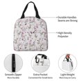 thumbnail image 3 of Yiaed Orchids Flowers Print Insulated Lunch Bag Reusable Cute Tote Lunch Box, Leakproof Cooler Lunch Bags for Work Office Travel School Picnic, 3 of 5