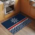 thumbnail image 3 of Nautical Anchor Washable Small Entryway Area Rugs 2'x3', Nautical Anchor Red Stripe Plaid Navy Blue Low Pile Throw Rug Non-Slip Sturdy Edge Binding Carpet for Front Door Floor Room Entry, 3 of 9