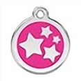 thumbnail image 3 of K9 Palace RedDingo Enamel pet id tag, Medium, Stars, Hot Pink, 3 of 4