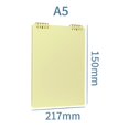 thumbnail image 2 of A5 Loose Leaf Binder Notebook Top Flip Binding Lined 60 Sheets Smooth Writing Pad For Office Daily Documentation (Light Yellow), 2 of 5