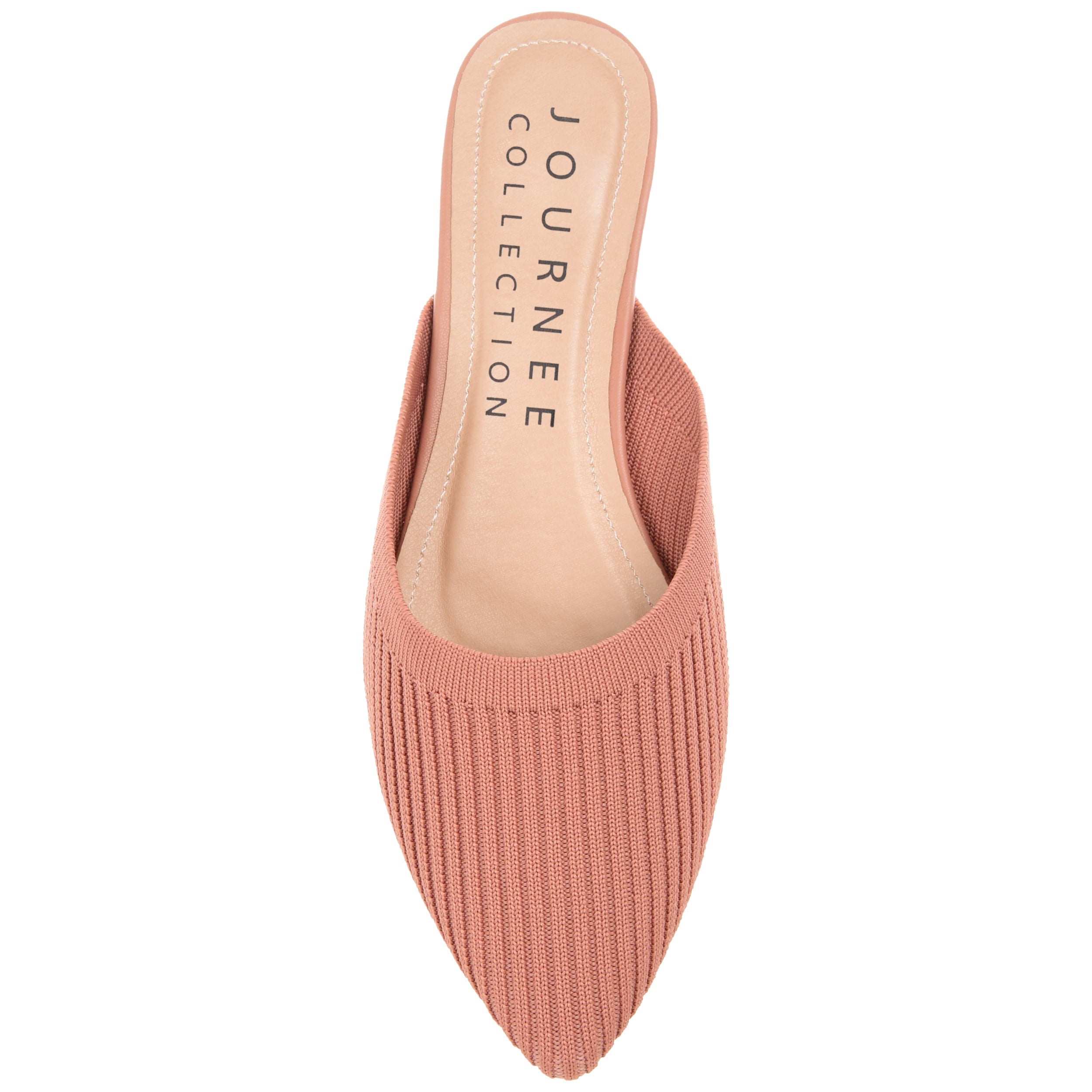 Journee Womens Aniee Slip On Almond Toe Mule Flats, Widths Available