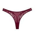 thumbnail image 2 of GPOECD Women'S Briefs Lace Trim Soft Stretch Bikini Panties Comfortable Breathable Ladies Underwear All Seasons Panties for Women,Red,S, 2 of 4