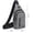 Gray, variant on Black Nylon Sling Crossbody Chest Bag with Multi-Pockets, Earphone Hole & Adjustable Strap, Lightweight Water-Resistant Daypack for Travel, Hiking & Daily Use