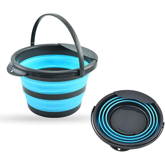 5l Collapsible Bucket, Collapsible Plastic Bucket, Collapsible Round Bin, Collapsible Round Bucket, Portable Fishing Water Bucket For Travel, Cars, Ca
