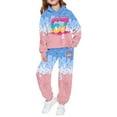 thumbnail image 2 of XAOFW Kids 6 7 Outfits Boys Ice Cream Number Print Sweatsuit 2Pcs Clothing Cute Preppy Ice Cream Themed Baseball Long Sleeve Hoodie Pants Comfort Fashionable Casual Daily Wear Sets, 2 of 6
