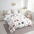 thumbnail image 3 of Castle Fairy Kids Cartoon Truck 7 Pieces Bedding Comforter Set,Kawaii Dinosaur Full Bedding Set Lightweight,Car Theme Fitted Sheet Flat Sheet,Ultra Soft Home Decor, 3 of 8
