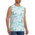thumbnail image 2 of Uemuo Rabbit And Dragonfly Pattern Men's Sleeveless T-Shirt,Muscle Athletic Tank Top, Moisture-wicking Quick-dry Breathable Classic Tee Top for Gym Run Outdoor Sports-X-Large, 2 of 8