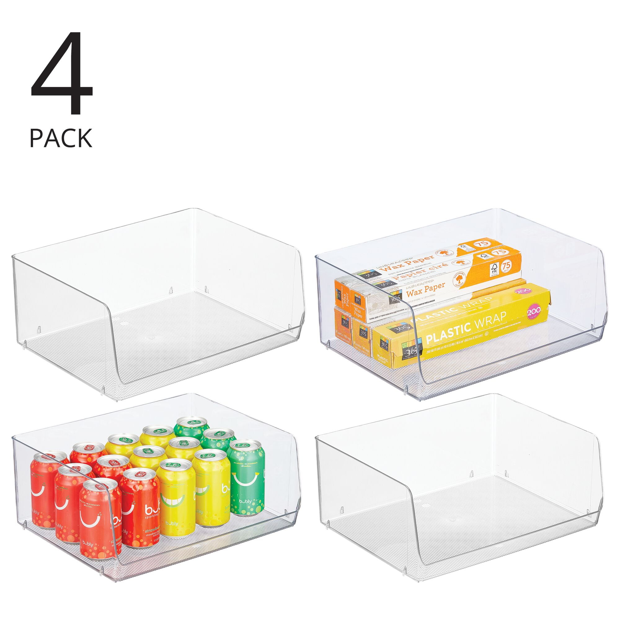 mDesign Plastic Storage Organizer Bin for Kids Supplies, 4 Pack - Sea Blue,  4 - Fry's Food Stores