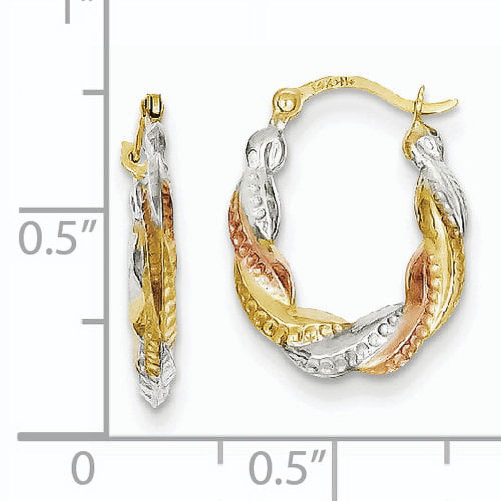 Primal Gold 14 Karat Yellow Gold and White and Rose Rhodium-plated ...