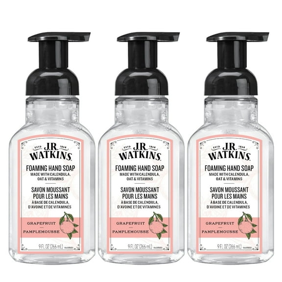 J.R. Watkins Foaming Hand Soap, Grapefruit, 3 pack, 9 fl oz