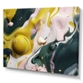 thumbnail image 2 of Designart "Yellow And Green Fluid Stone I" Abstract Marble Canvas Art Print, 2 of 5