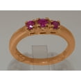 thumbnail image 3 of LBG British Made 9k Rose Gold Real Genuine Ruby Womens Promise Ring - 33 size options - Size 5.75, 3 of 6