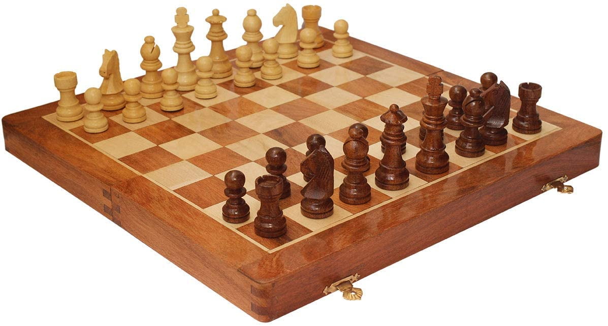 bønner slå op sagde 14 Inch Large Wood Magnetic Chess Set with Storage - Folding Wooden Travel Chess  Board Game with Chessmen Storage - Handmade Tournament Chess Set - Best  Strategy Educational Toy for Adults Teens - Walmart.com