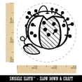 thumbnail image 2 of Tomato Pin Cushion with Strawberry Sewing Self-Inking Rubber Stamp Ink Stamper - Brown Ink - Small 3/4 Inch, 2 of 7