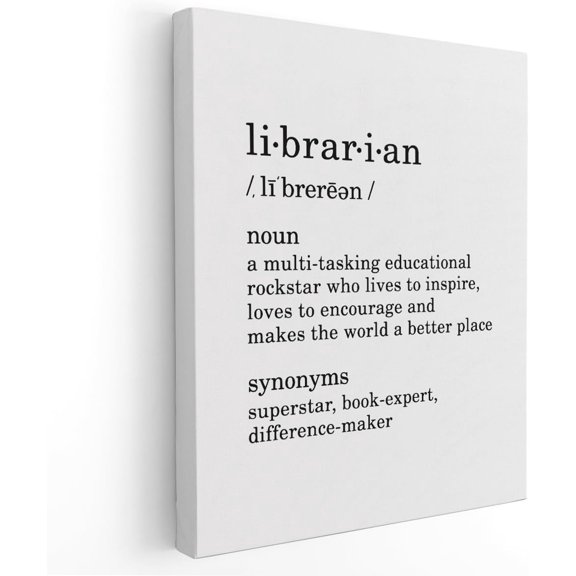 Librarian Gifts Wall Art - Librarian Appreciation Gifts, Librarian Gifts for Women Men, Library Decor, Book Lovers Gifts, Bookworm Gifts, Framed 11x14