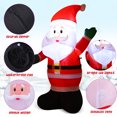 thumbnail image 2 of Inflables navideños de Papá Noel: 1,2 m con luces integradas, Papá Noel agitador para fiestas, fiestas, jardines al aire libre, decoraciones de patio, enchufe estadounidense., 2 of 8