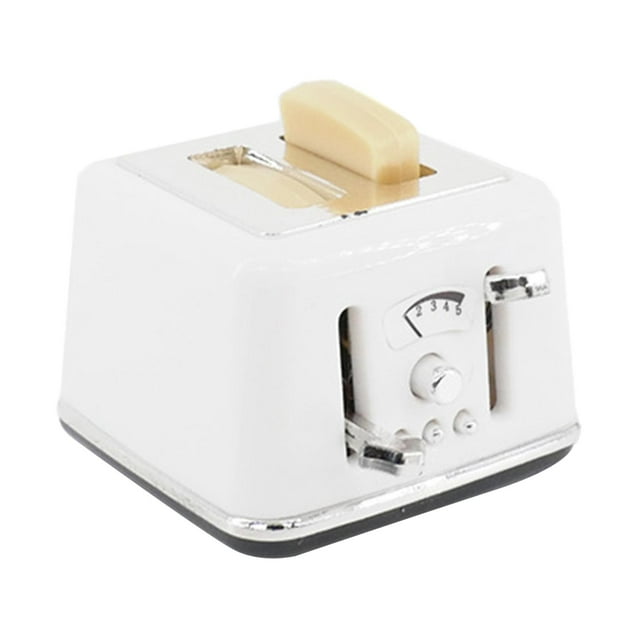 Miniatura moderna de plástico simudo 1:12 CUTICAT Tostadora en miniatura