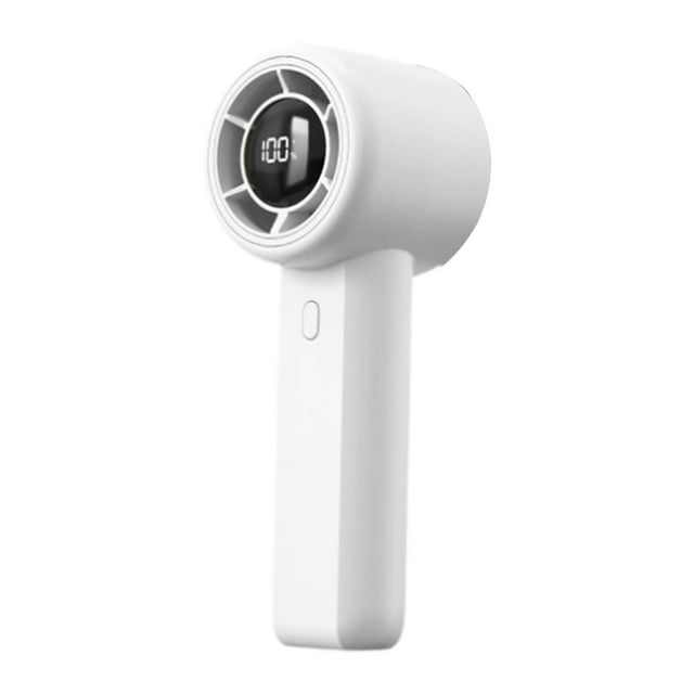 Ventilador portátil de mano, mini ventilador personal, pequeño de bolsillo, potente viento, fácil de llevar, 3 velocidades ajustables para regalo de Blanco
