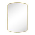 thumbnail image 2 of TEHOME Gold Surface and Recessed Mount Medicine Cabinet with Mirror Metal Framed Arch Bathroom Wall Cabinet with Mirror 18x27'', 2 of 10