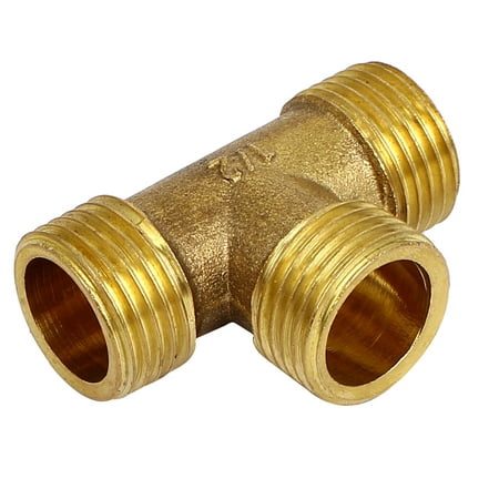1/2BSP M/M Thread Equal 3 Ways Brass Tee Coupling Adapter Pipe (Best Way To Scrape A Pipe)