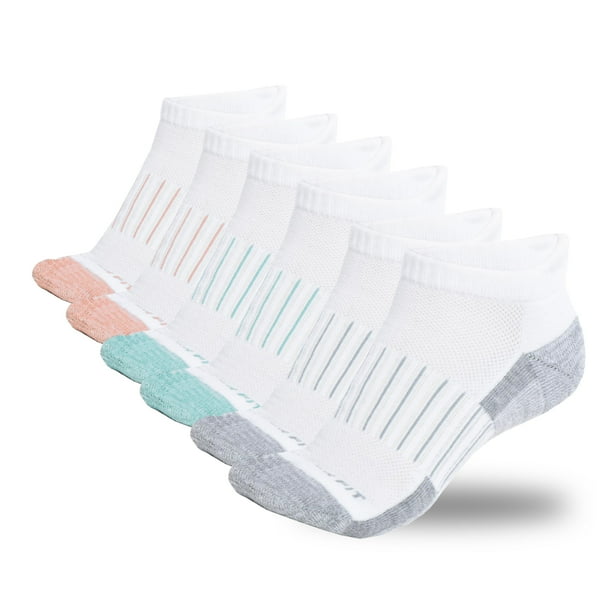 Calcetines deportivos con ajuste de cobre hasta el tobillo blancos L/XL (3 pares)