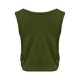 thumbnail image 6 of Aihuaihua Side Armhole Tank Tops for Women, Workout Sport Athletic Yoga Running Gym Loose Crop Sleeveless Shirts Green M, 6 of 6