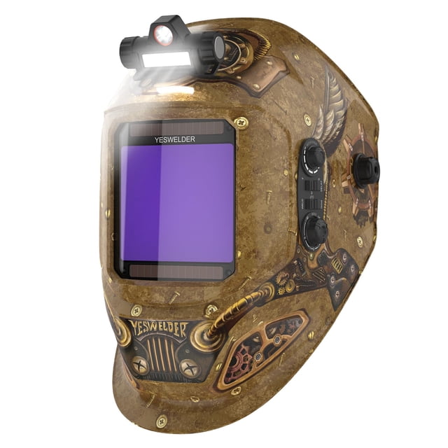 Casco de soldadura YESWELDER con oscurecimiento automático con luz LED LYG-17800F-ST