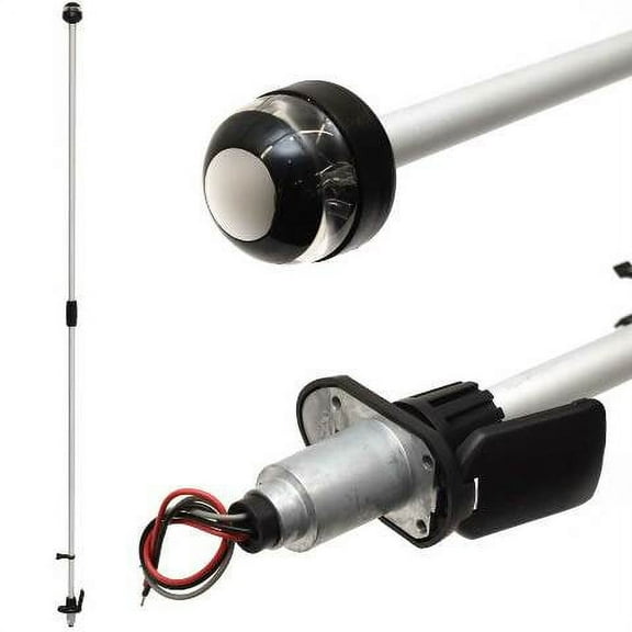 Aqua Signal Boat Folding Stern Light 22726-1 | 72 Inch White 12V 10W