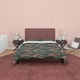 thumbnail image 4 of Juego de cama geométrico retro, funda nórdica de algodón ondulado verde, nostalgia de los 70, 4 of 6