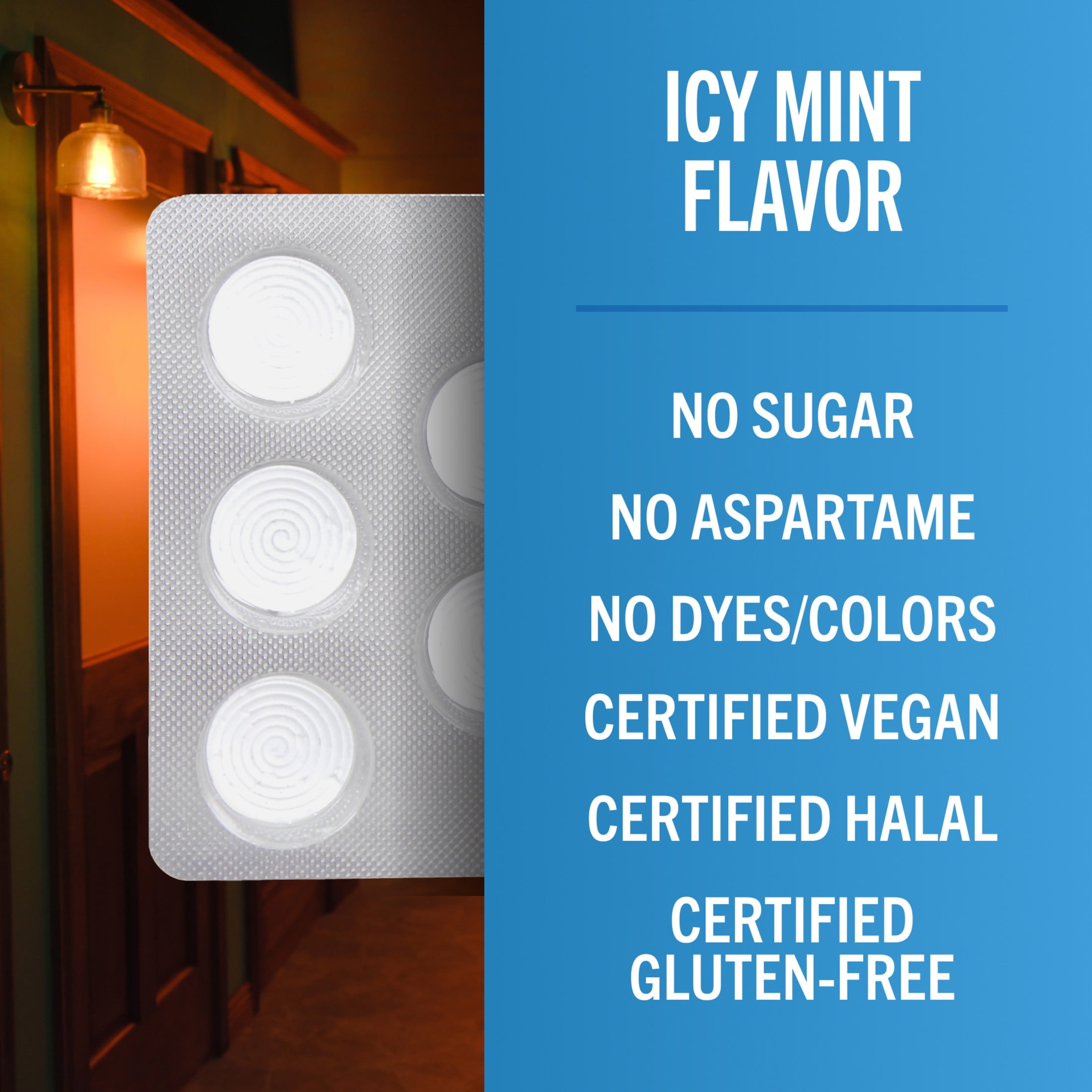 TheraBreath Fresh Breath Chewing Gum for Adults, Icy Mint Flavor, Sugar-Free with Xylitol, 3 Pack