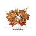 thumbnail image 3 of JoyMoreHome Fall Candle Rings Wreaths with Maple Leaves Berries, Artificial Candle Holders Candle Wreath Rings, for Autumn Thanksgiving Halloween Home Table Centerpiece Décor, 3 of 7