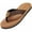 Brown Twill, variant on Norty Men's Soft EVA Flip Flop Thong Sandal Comfort, Style, and Durability