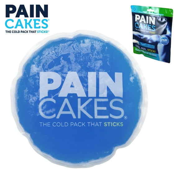 PainCakes® The Cold Pack That Sticks!®, Large 5" Reusable Pack, 1 Blue