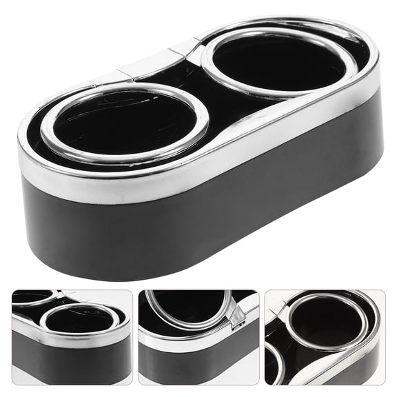 COMPUKAS 1Pc Back Seat Floor Cup Holder Black Multi-Function Car Beverage Holder Durable